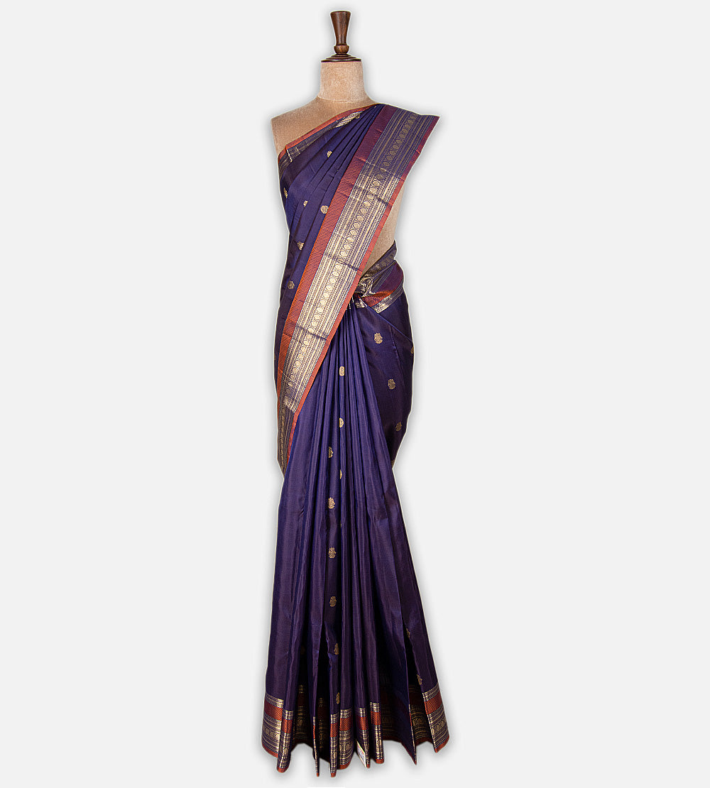 Blue Kanchipuram Silk Saree