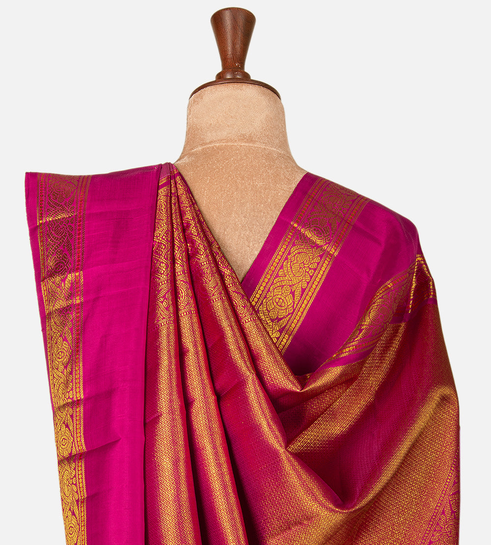 Beige Kanchipuram Silk Saree