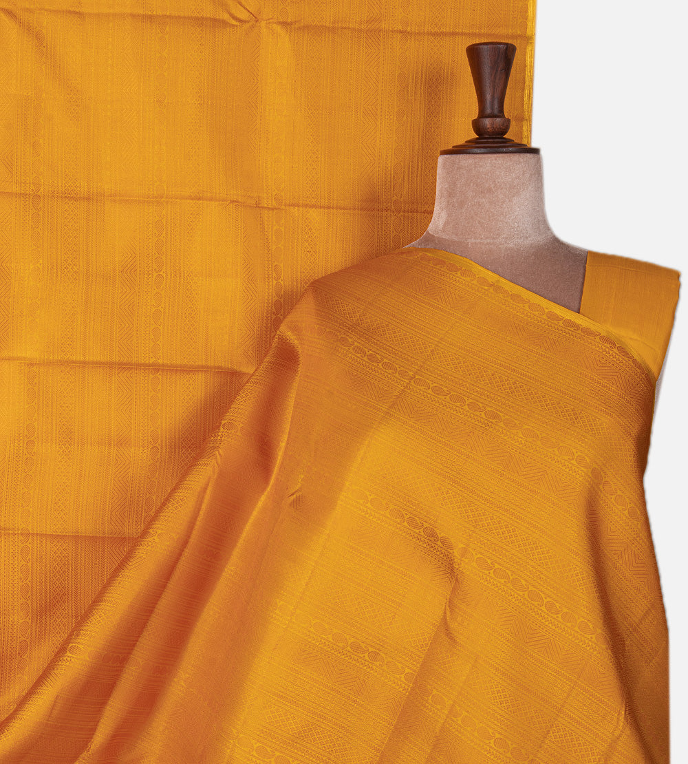 Yellow Kanchipuram Silk Saree