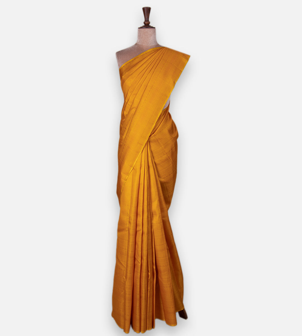 Yellow Kanchipuram Silk Saree