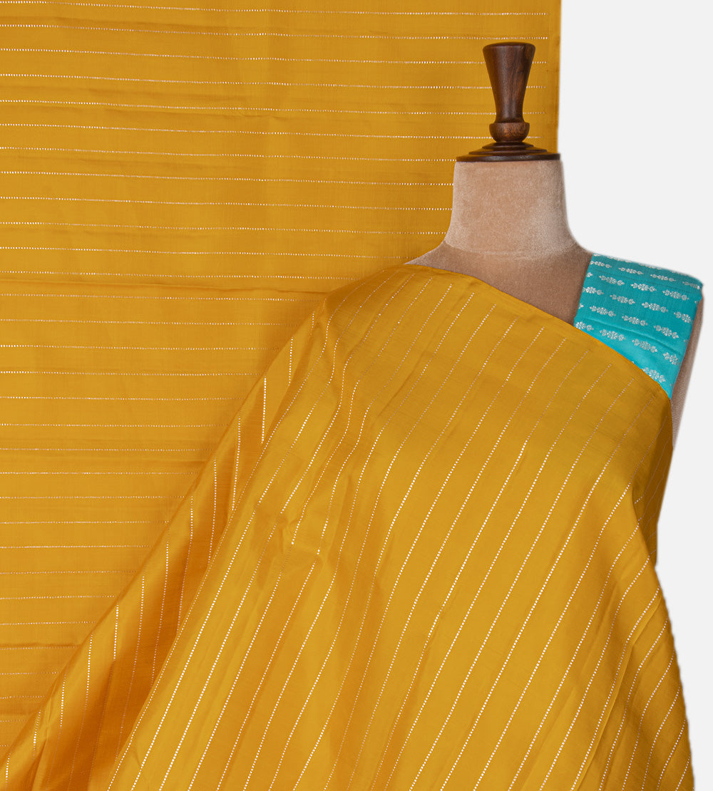 Yellow Kanchipuram Silk Saree