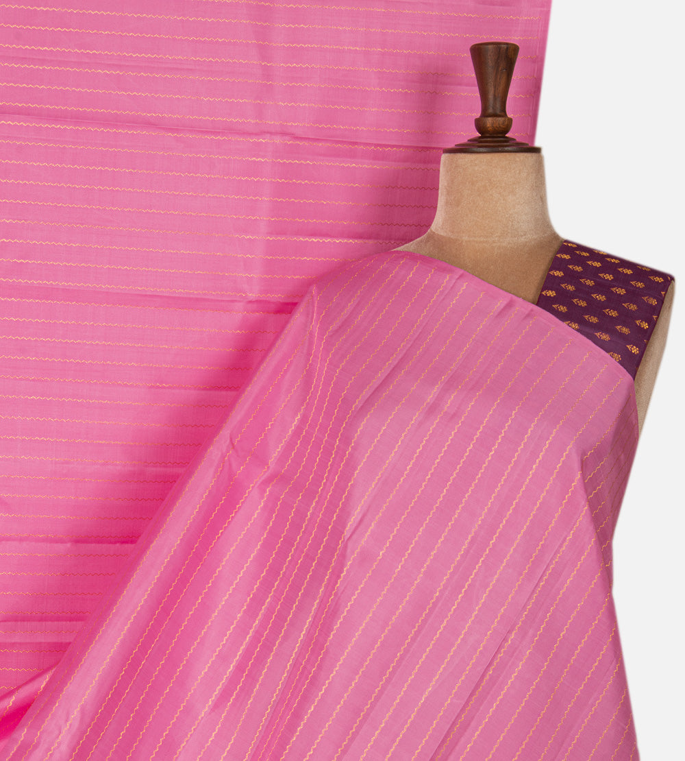 Pink Kanchipuram Silk Saree