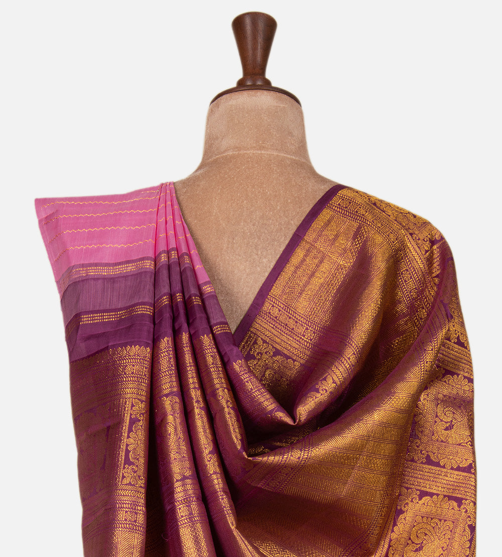 Pink Kanchipuram Silk Saree