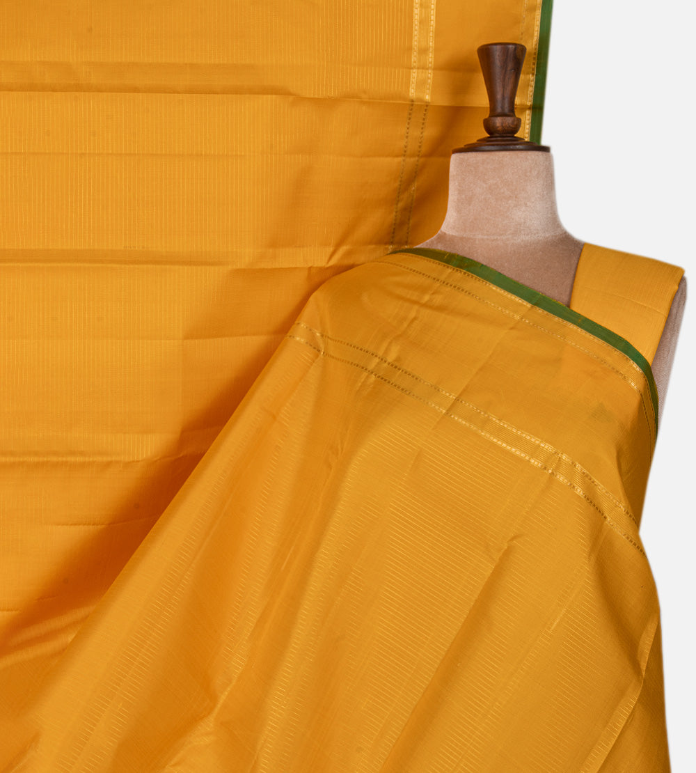 Yellow Kanchipuram Silk Saree