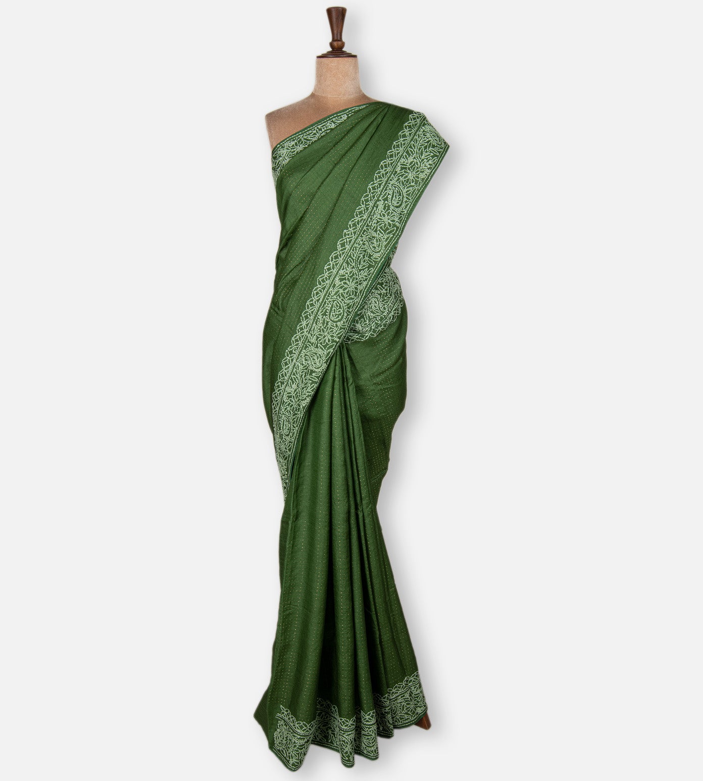 Green Tussar Saree