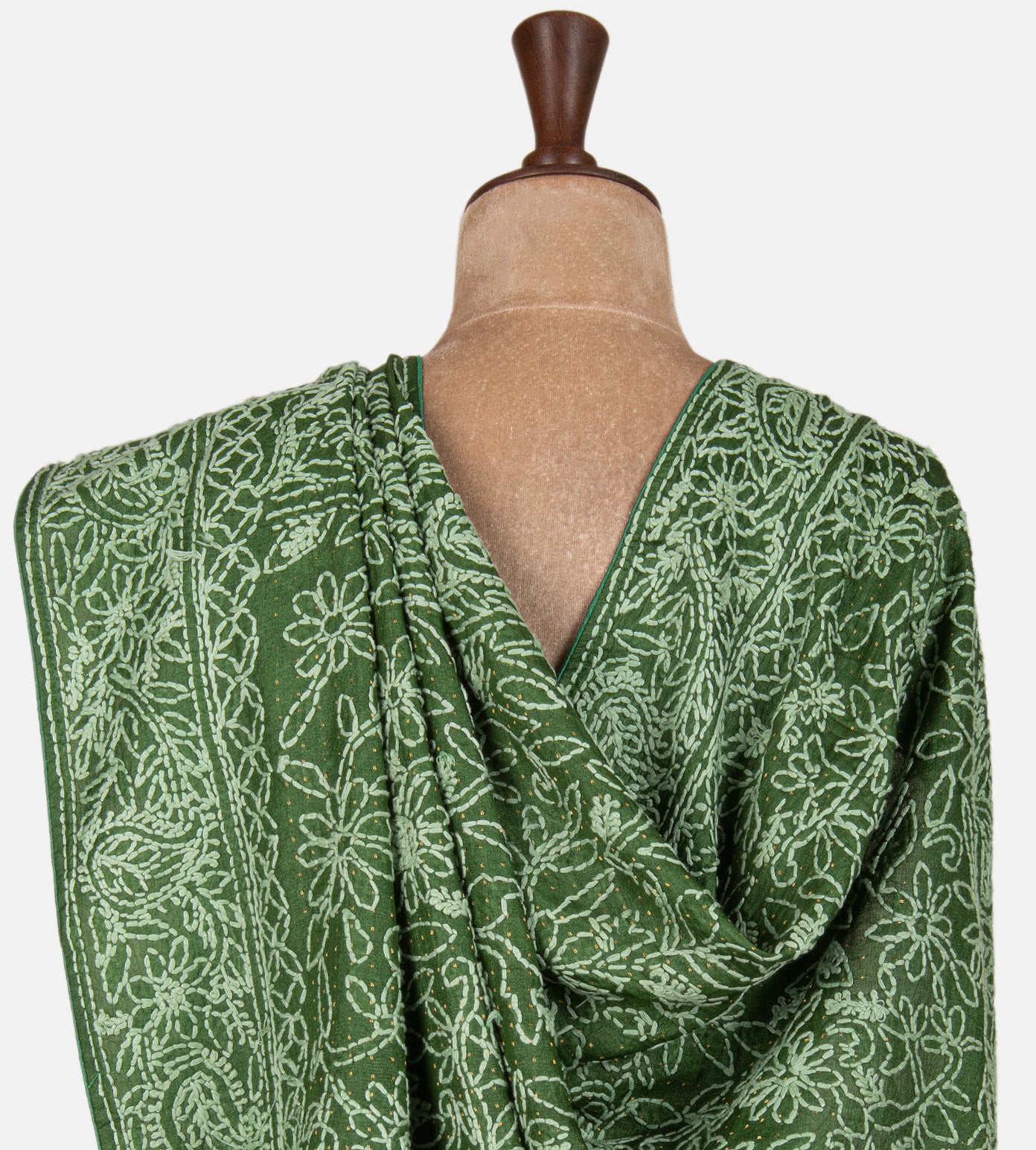 Green Tussar Saree