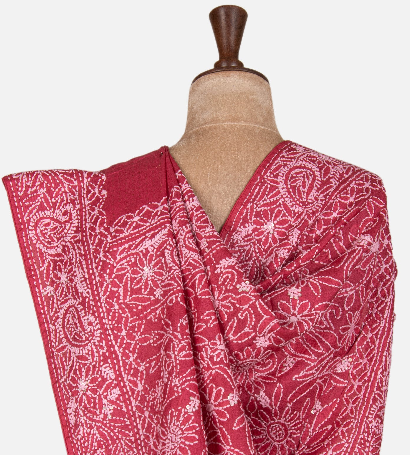 Pink Tussar Saree