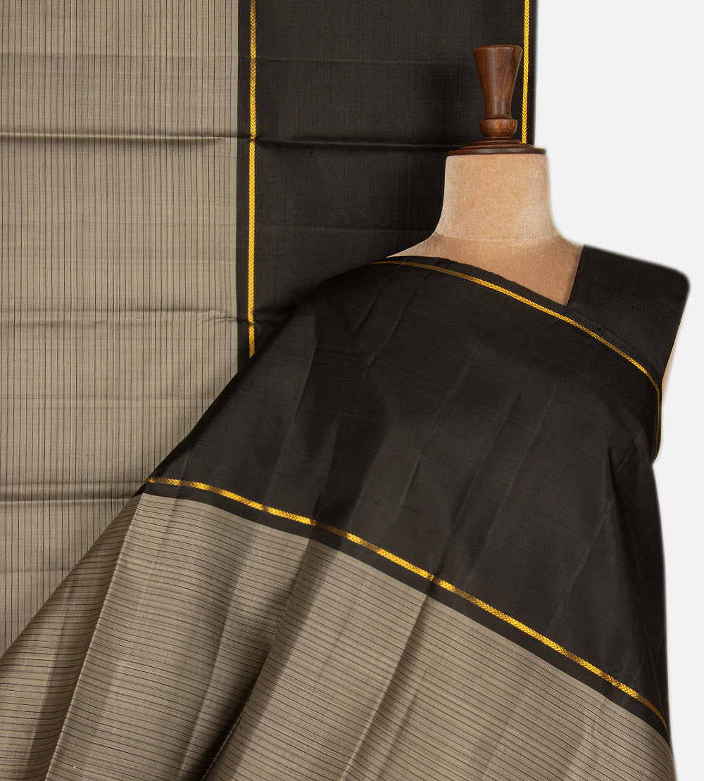Grey Kanchipuram Silk Saree