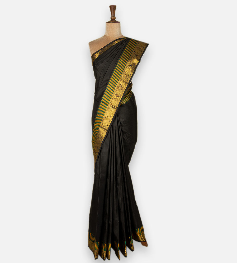 Black Kanchipuram Silk Saree
