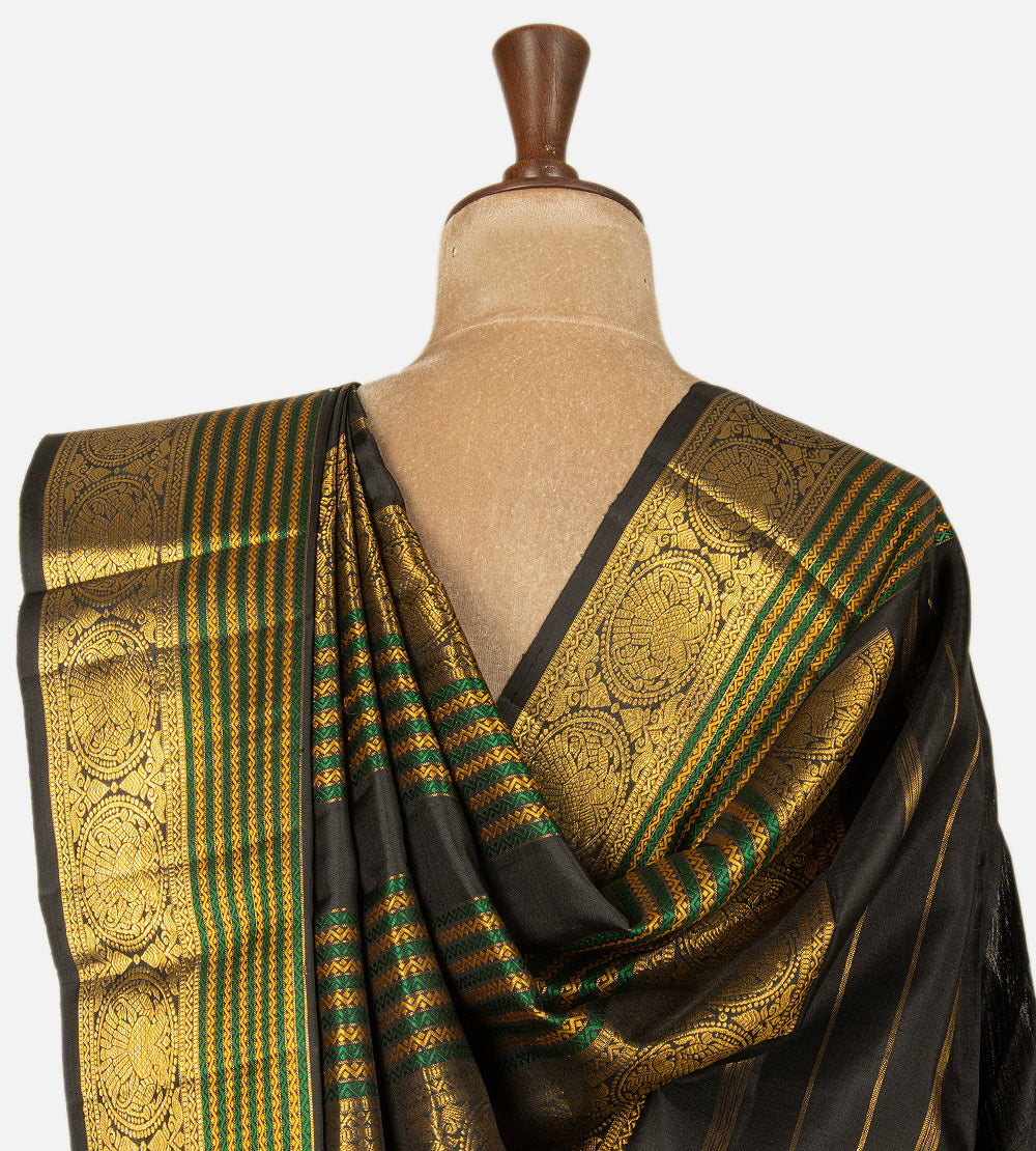 Black Kanchipuram Silk Saree