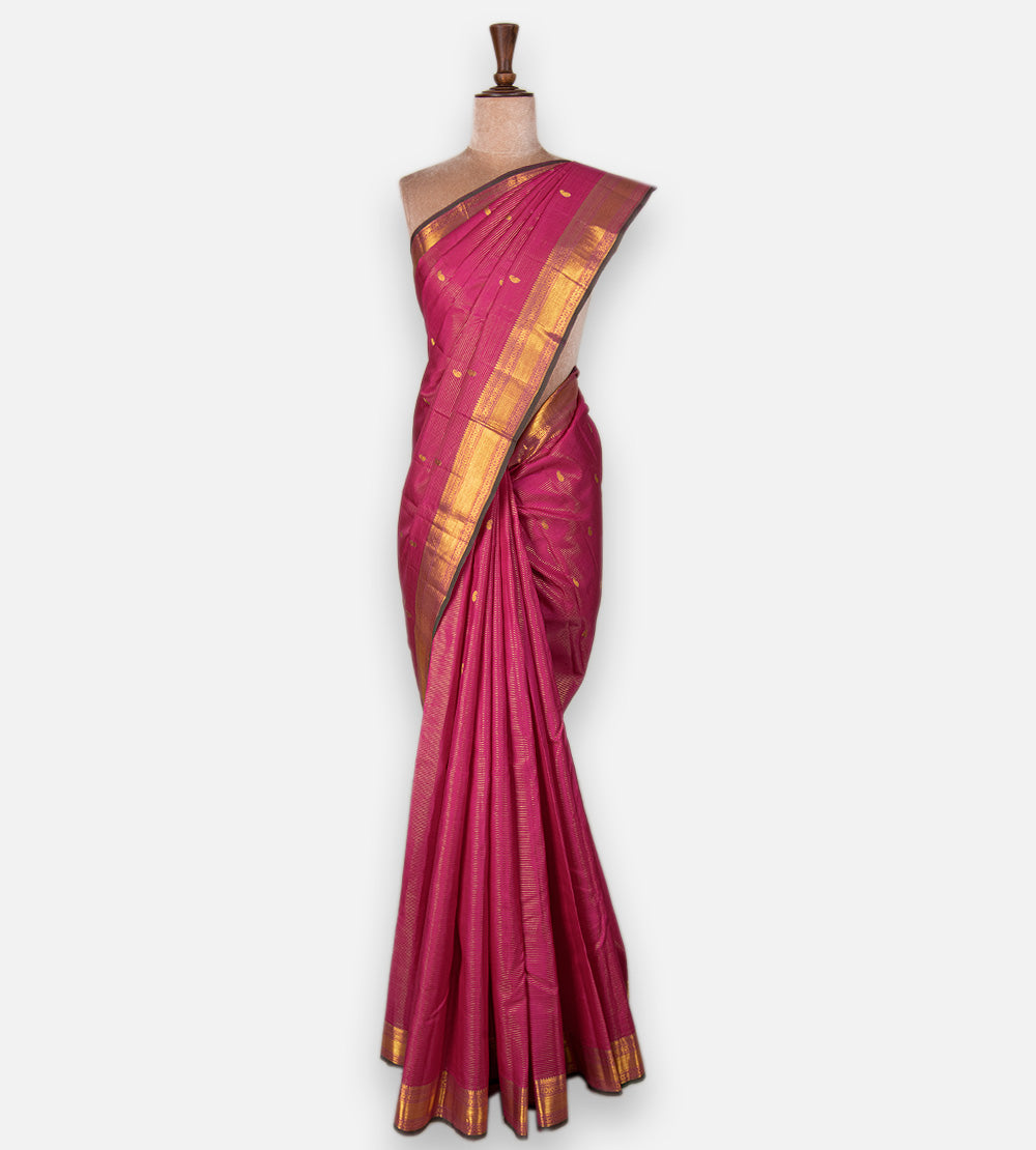Pink Kanchipuram Silk Saree