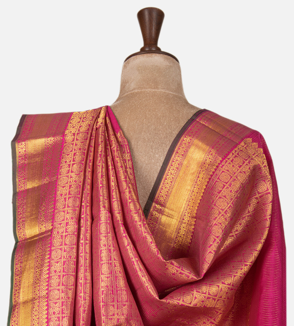 Pink Kanchipuram Silk Saree