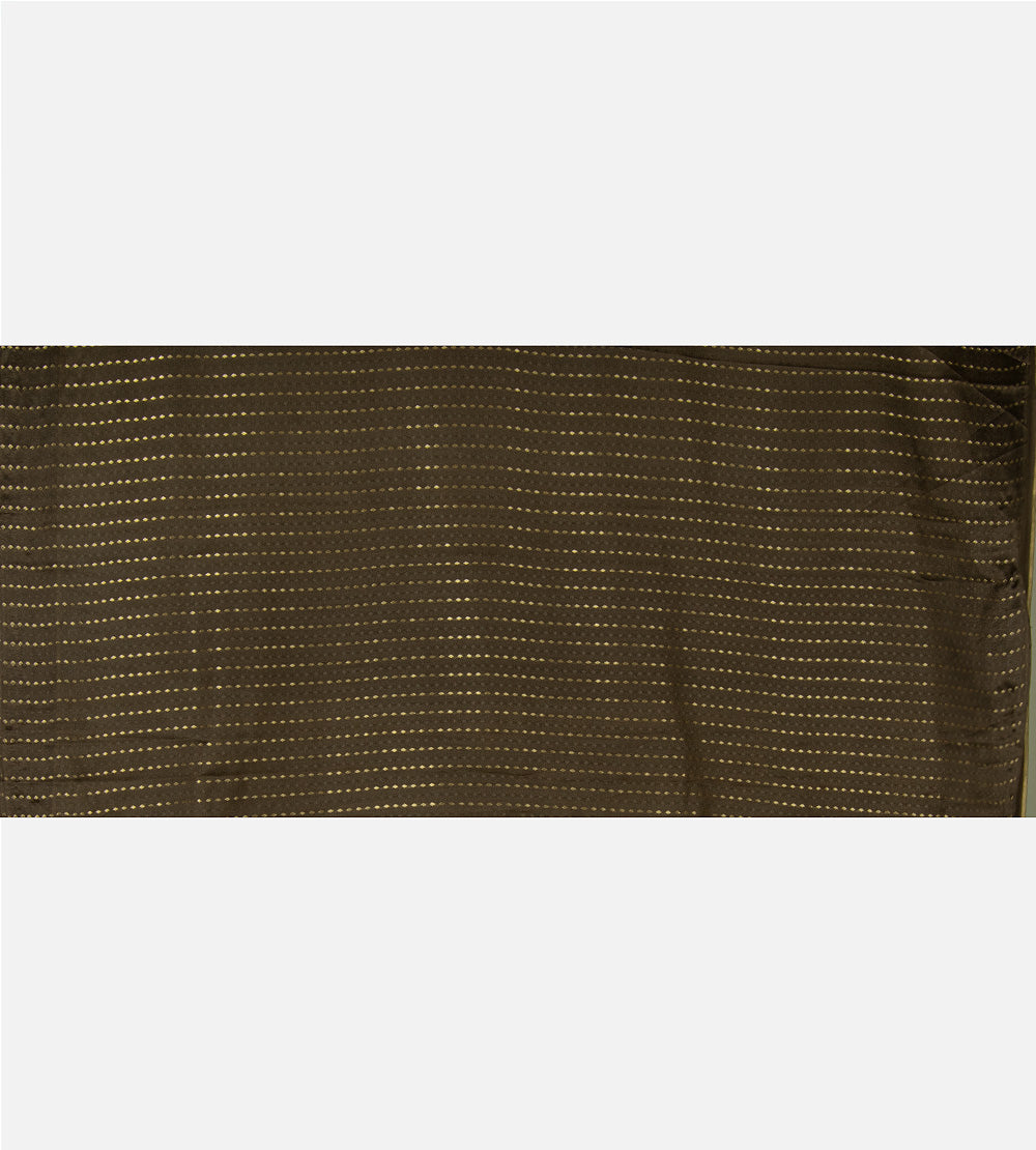 Olive Green Mysore Crepe Saree
