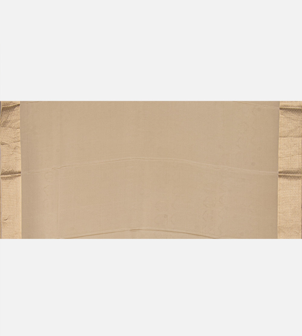 Deep Creme Banarasi Crepe Saree
