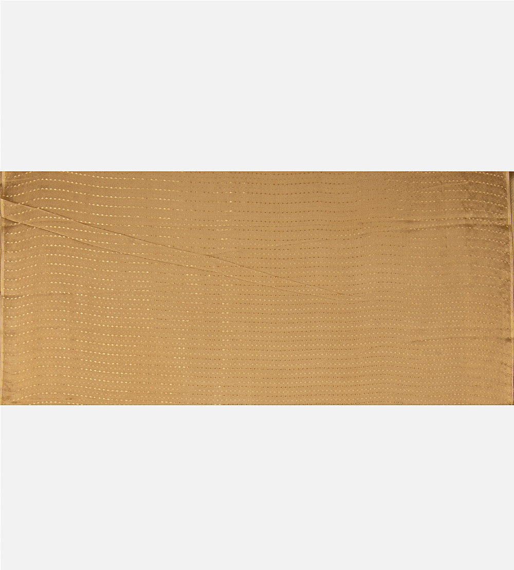 Beige Mysore Crepe Saree