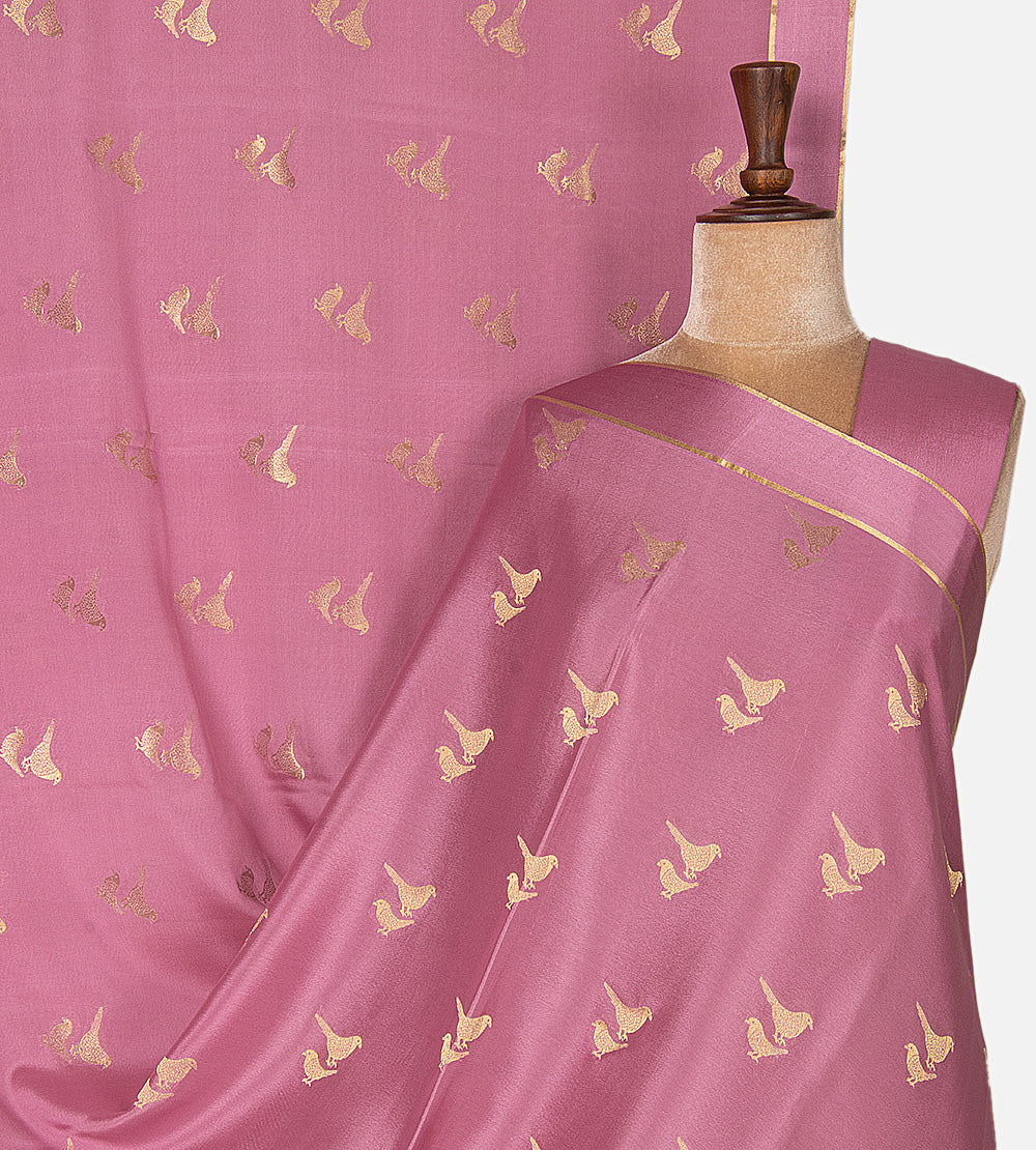 Light Pink Mysore Crepe Saree