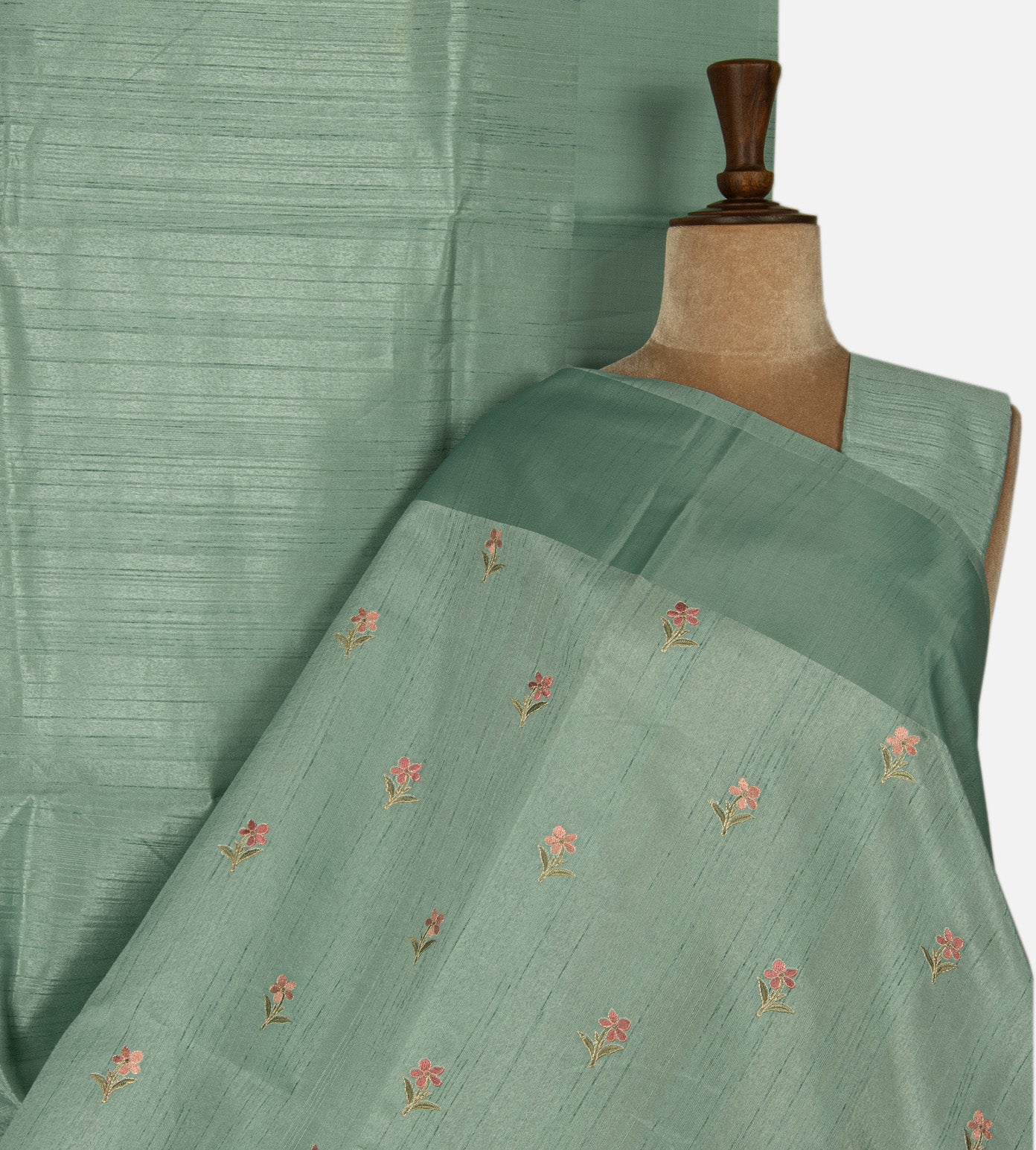 Sea Blue Semi Tussar Saree