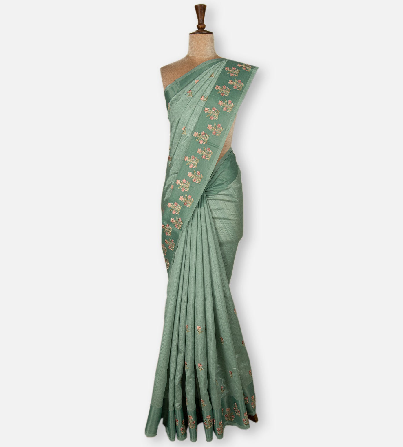 Sea Blue Semi Tussar Saree