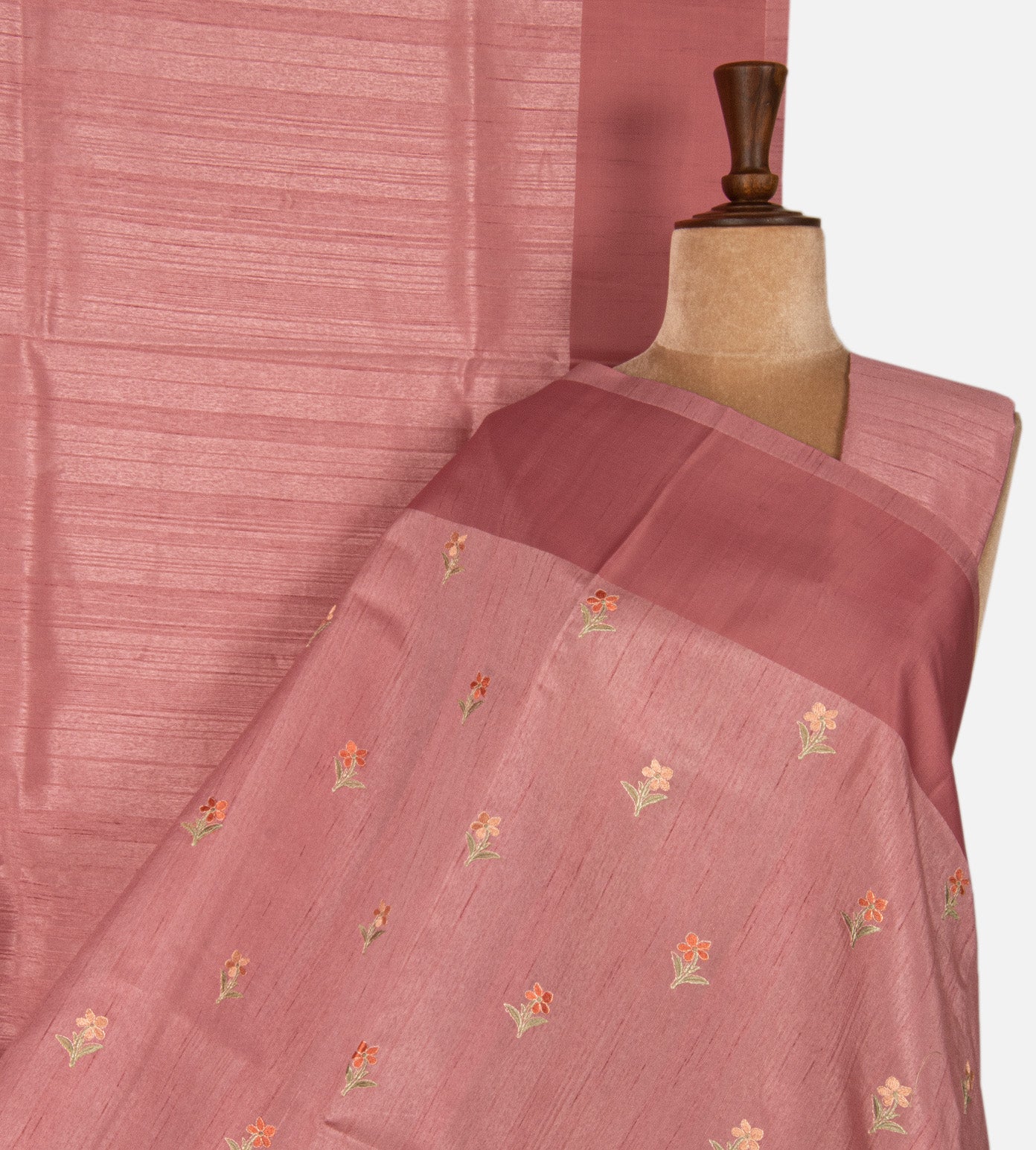 Pink Semi Tussar Saree