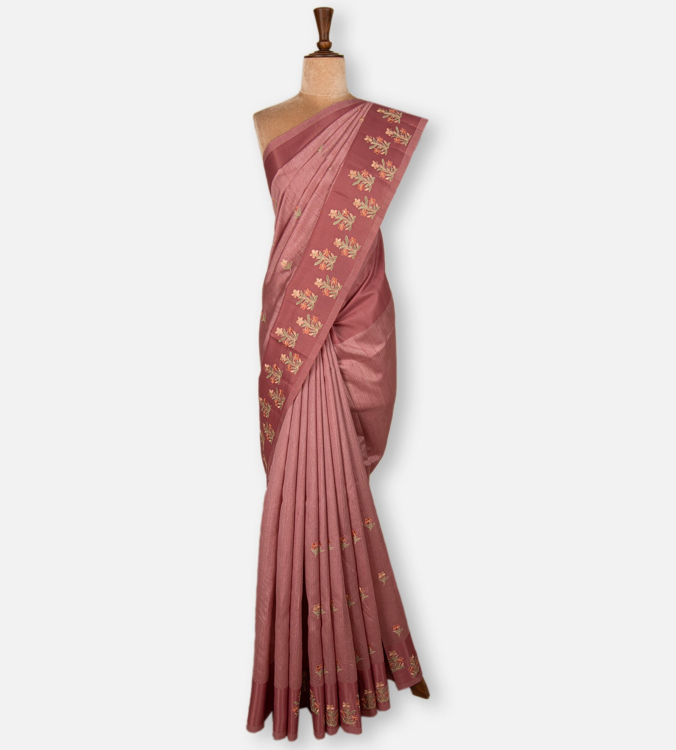 Pink Semi Tussar Saree
