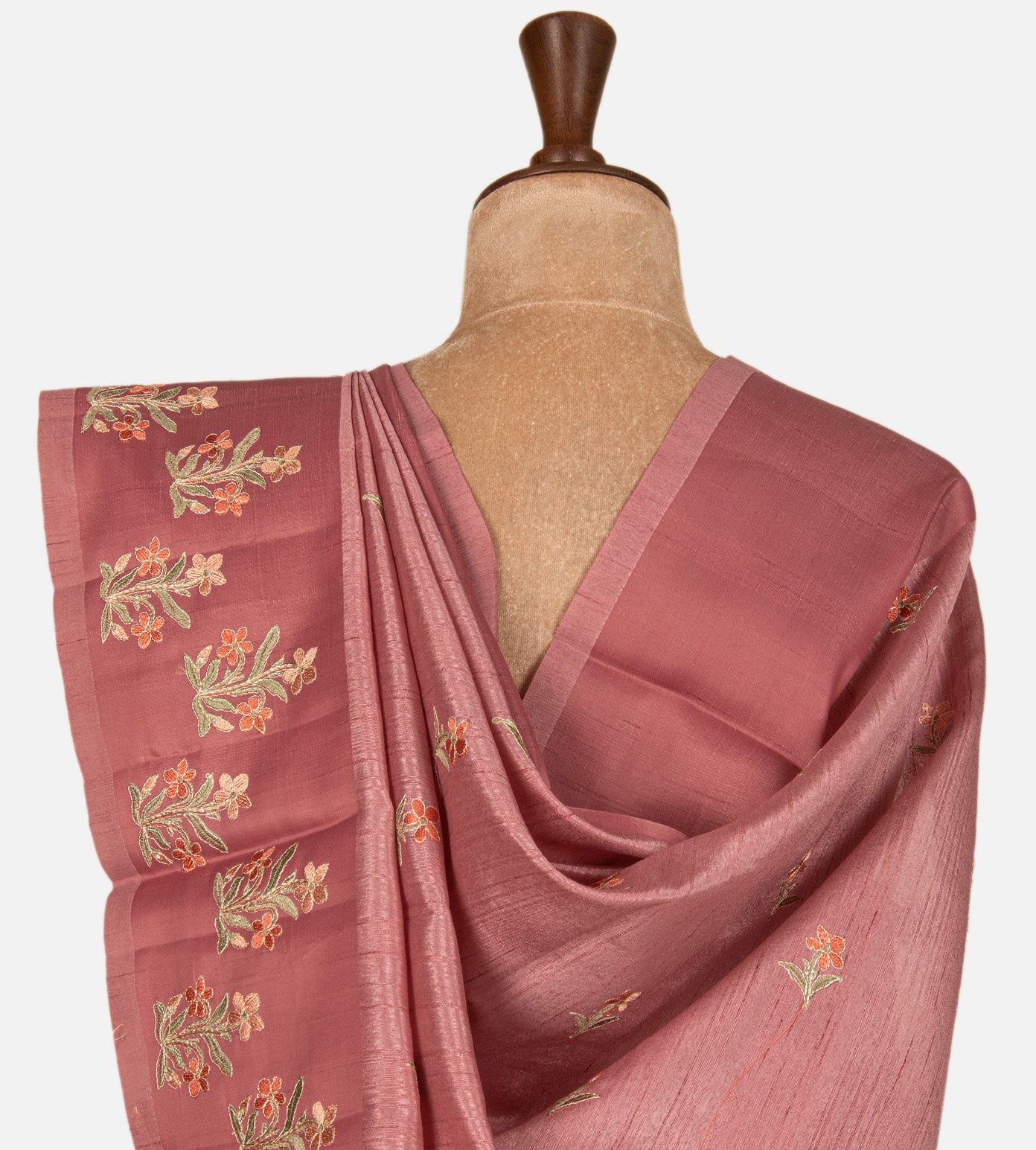 Pink Semi Tussar Saree