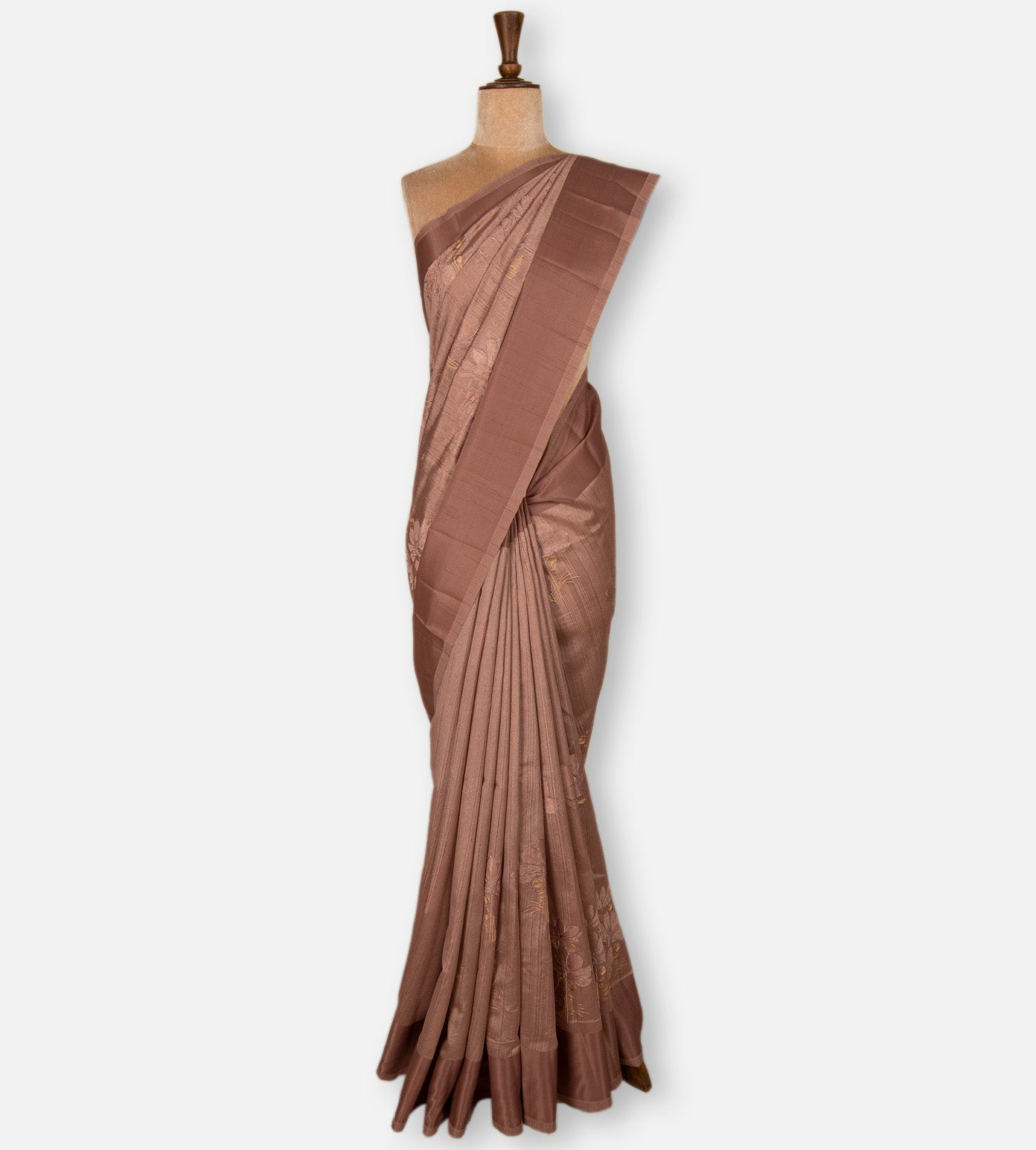 Rose Gold Semi Tussar Saree