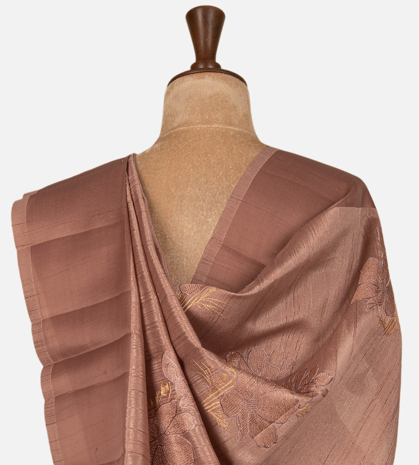 Rose Gold Semi Tussar Saree