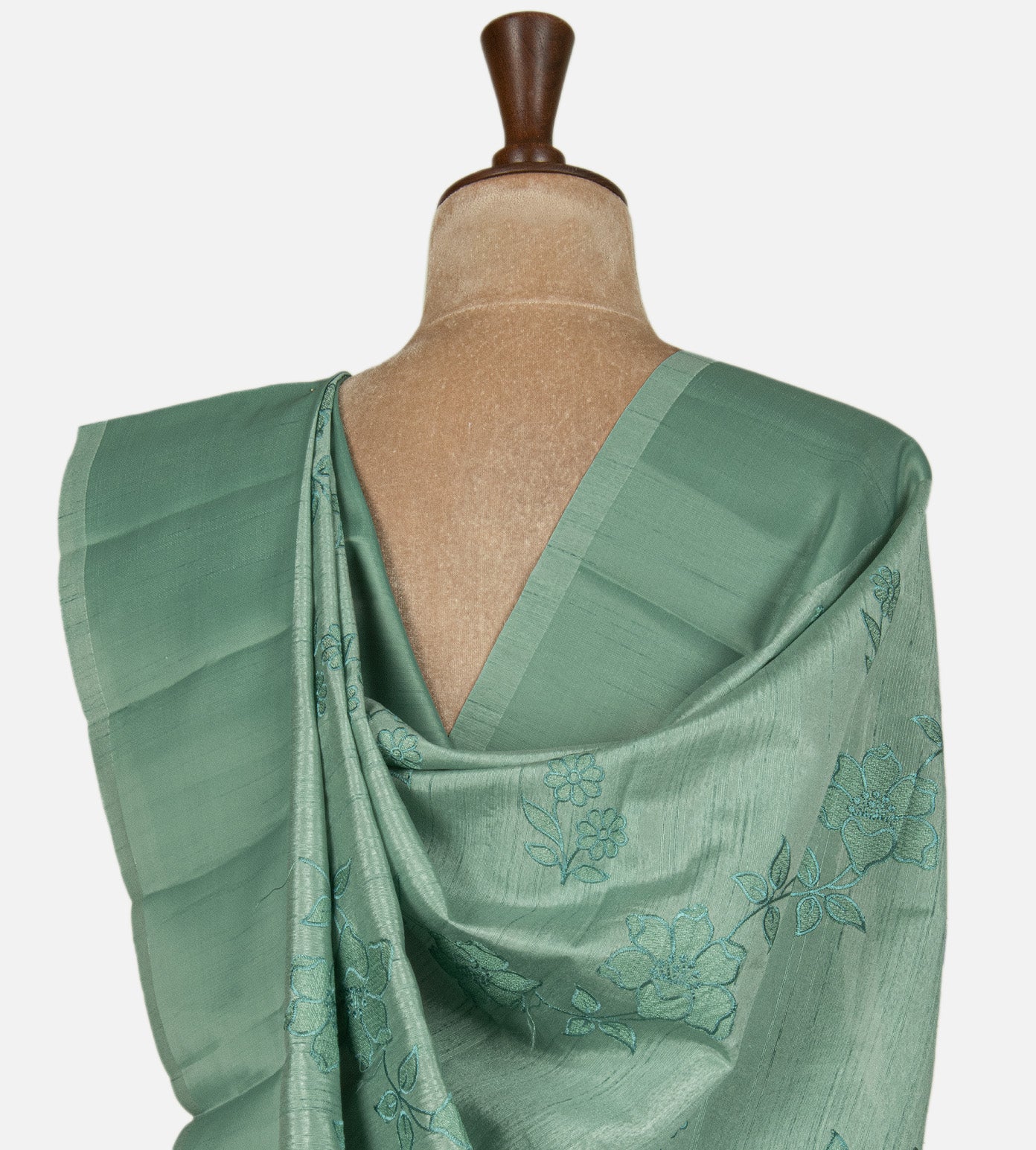 Sea Blue Semi Tussar Saree