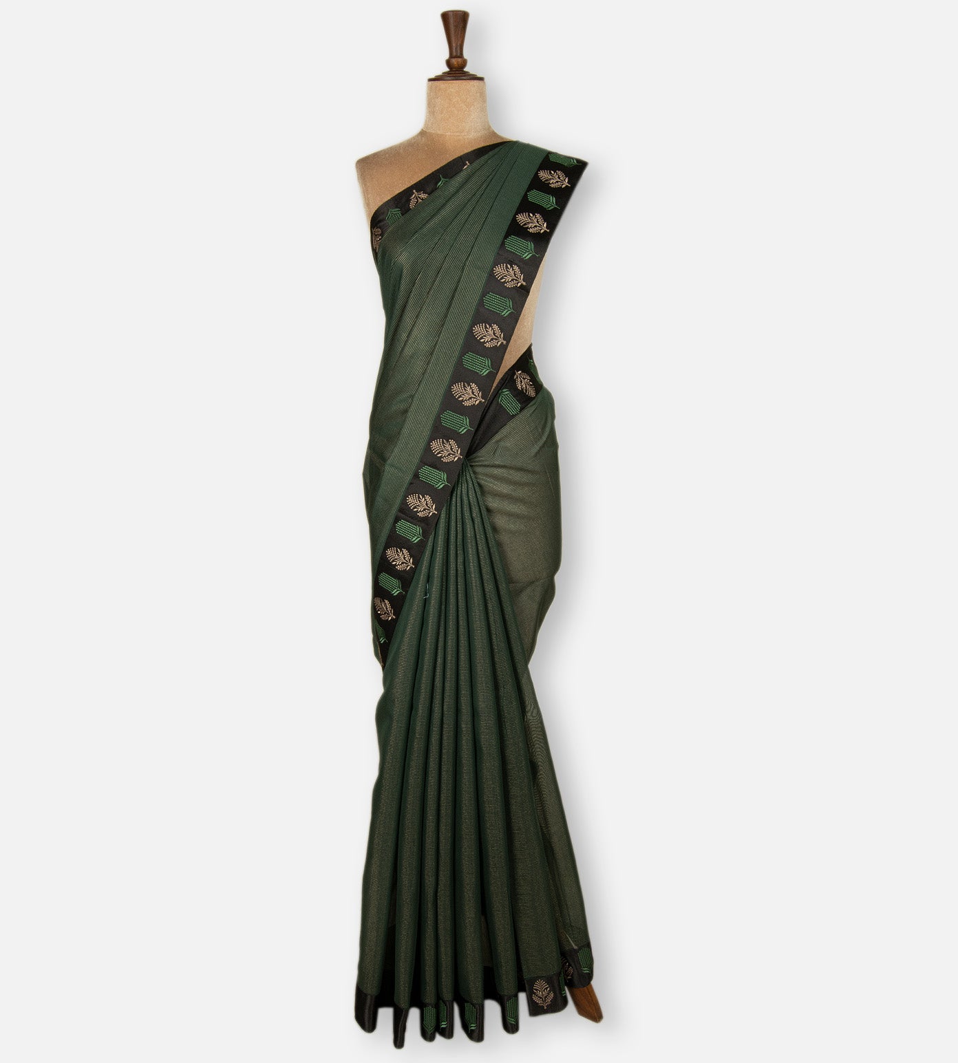 Green Semi Tussar Saree
