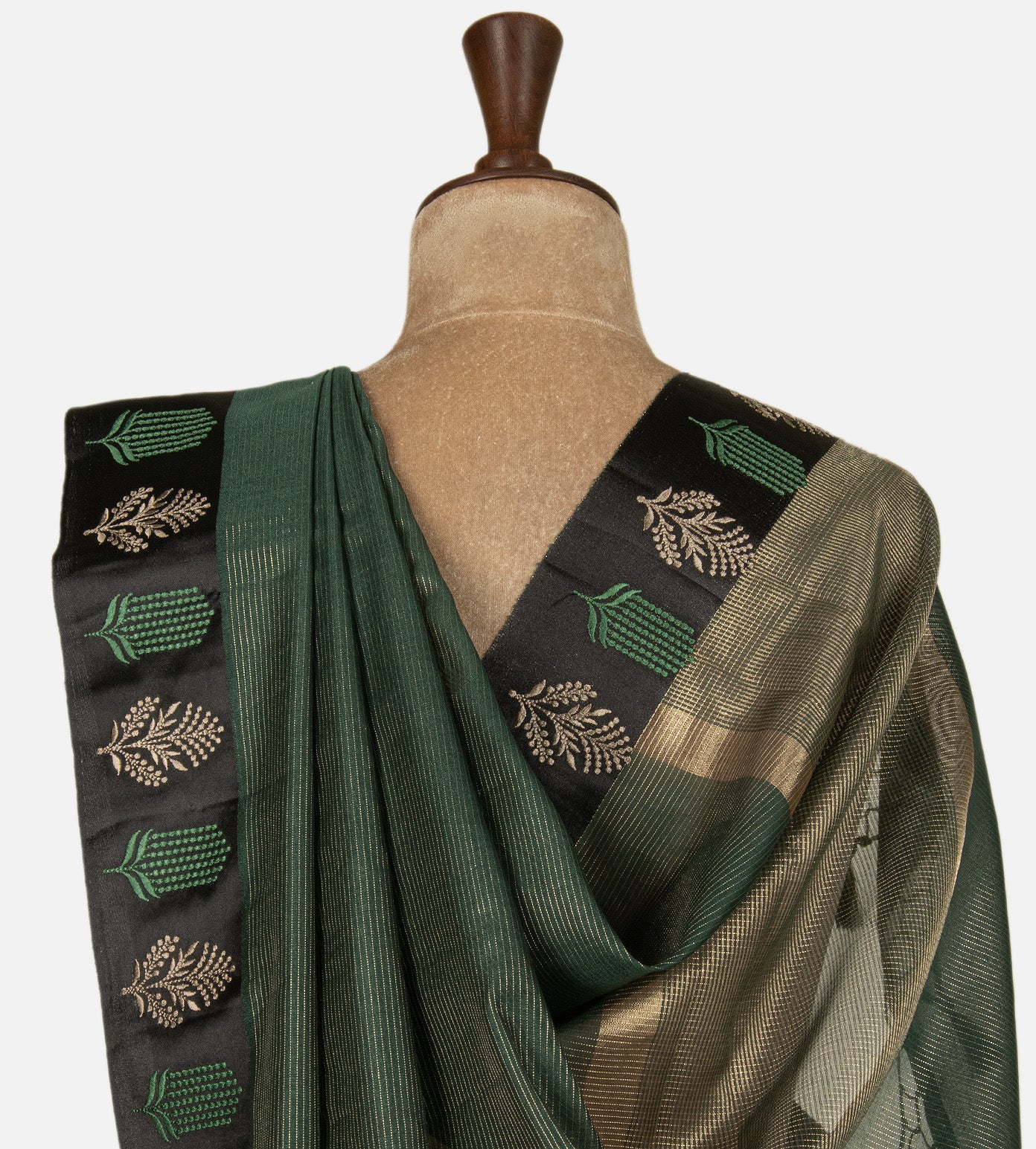 Green Semi Tussar Saree