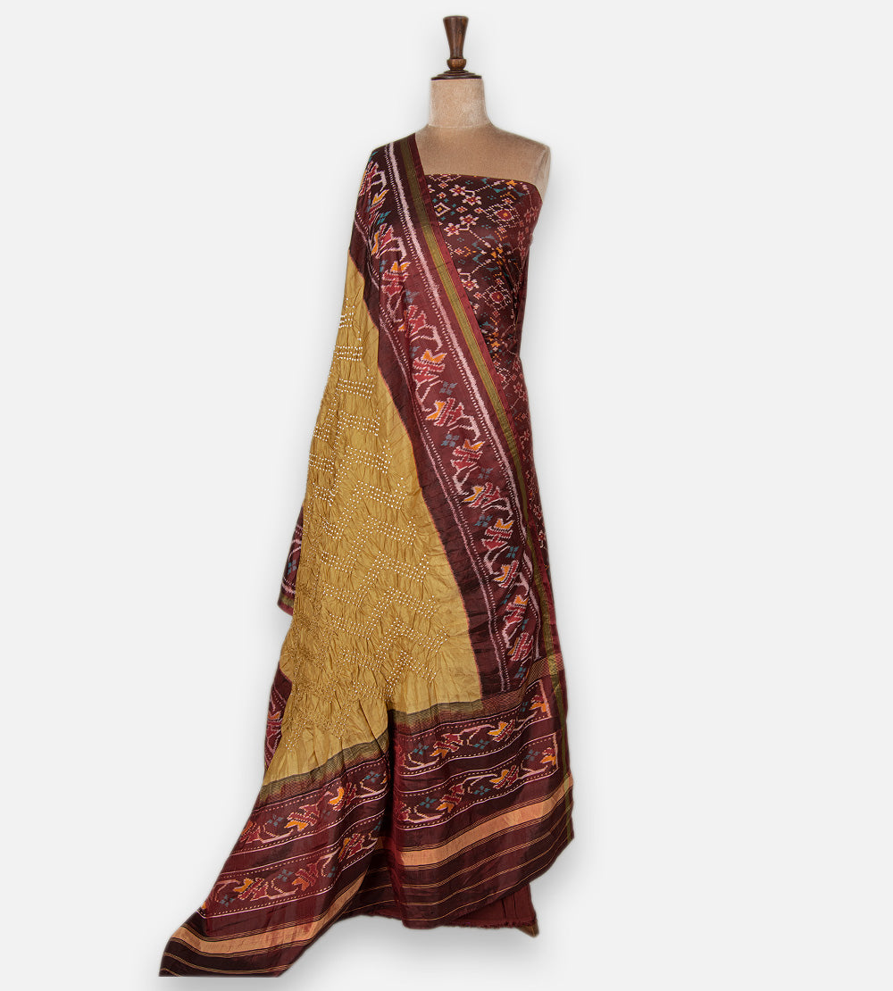 Deep Maroon Patola Silk Salwar