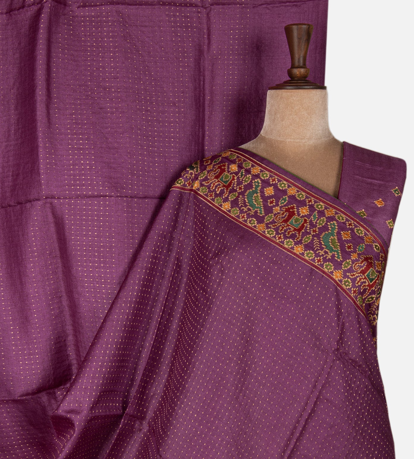 Purple Tussar Saree