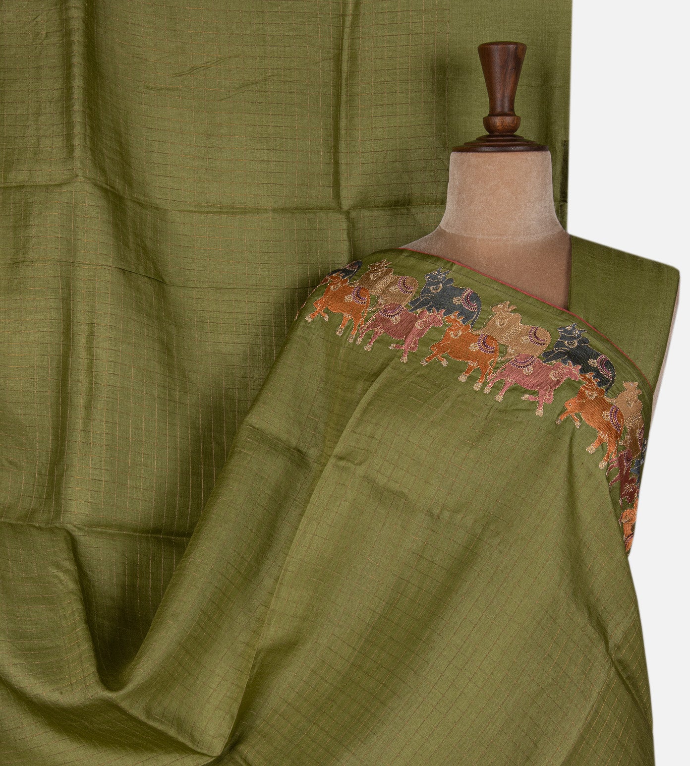 Green Tussar Saree