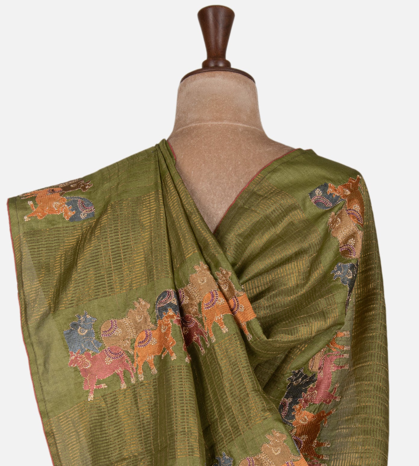 Green Tussar Saree