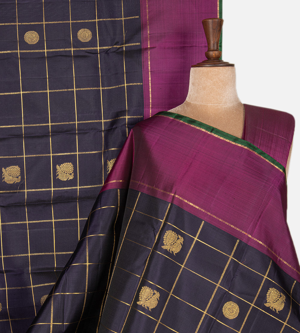 Blue Kanchipuram Silk Saree