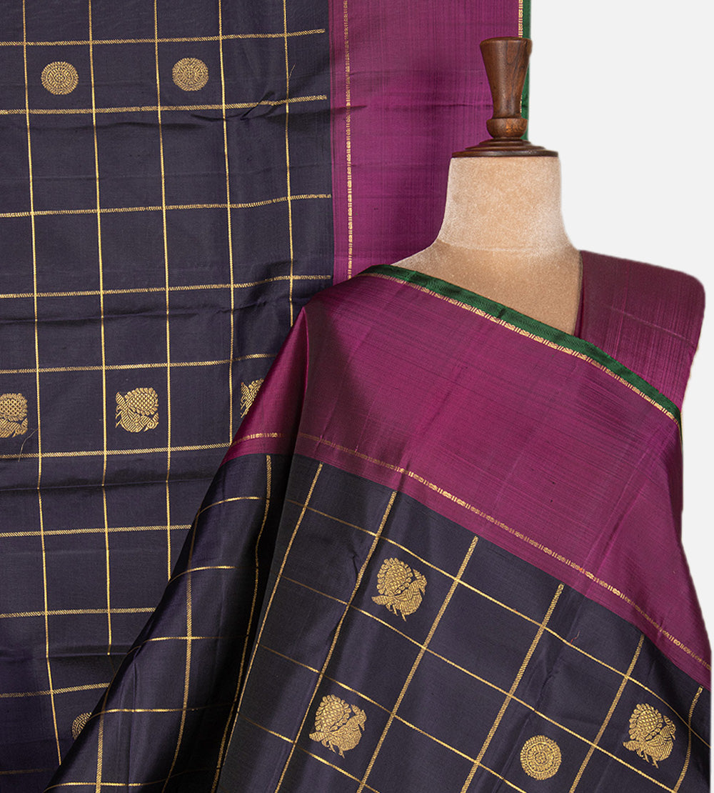 Blue Kanchipuram Silk Saree