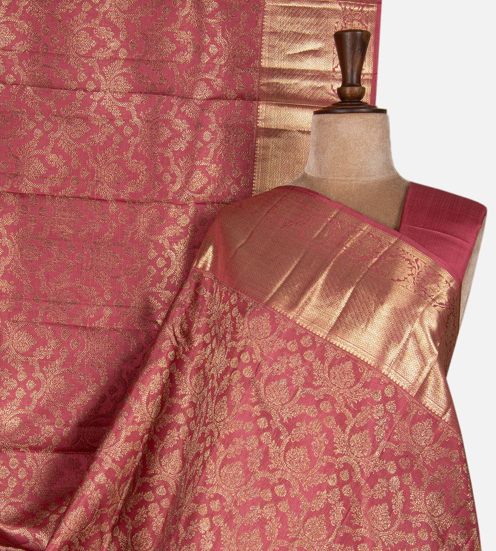 Pink Kanchipuram Silk Saree