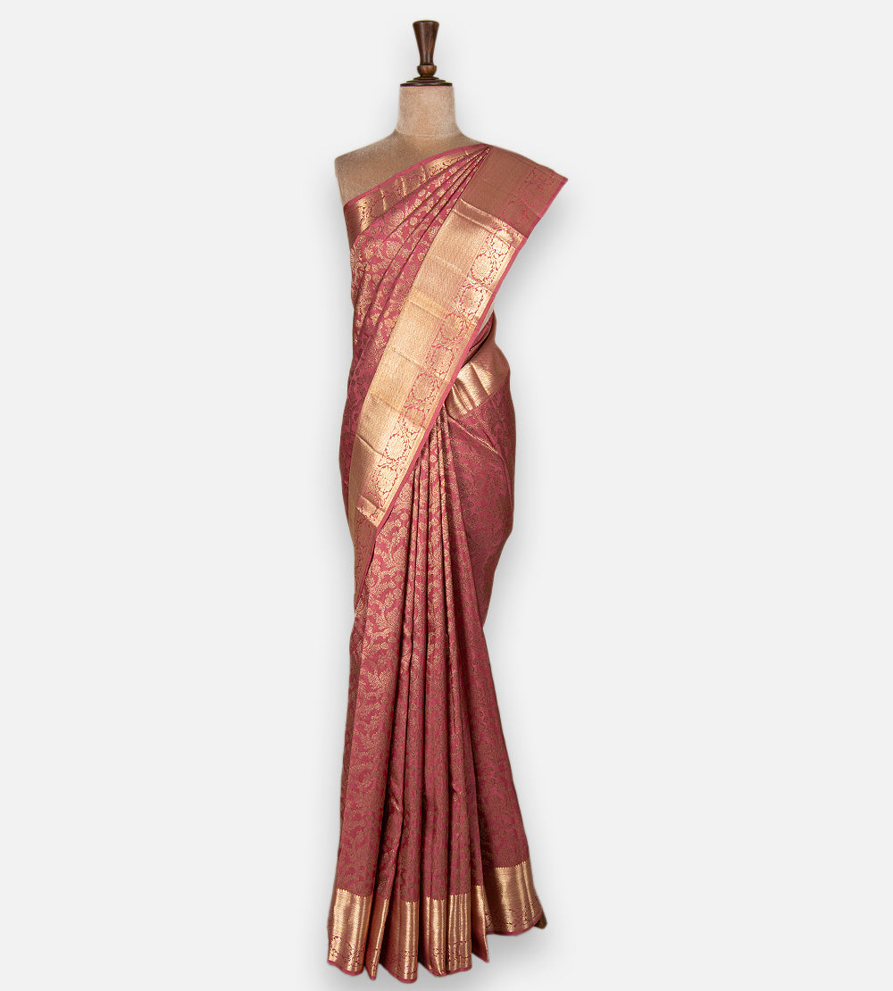 Pink Kanchipuram Silk Saree
