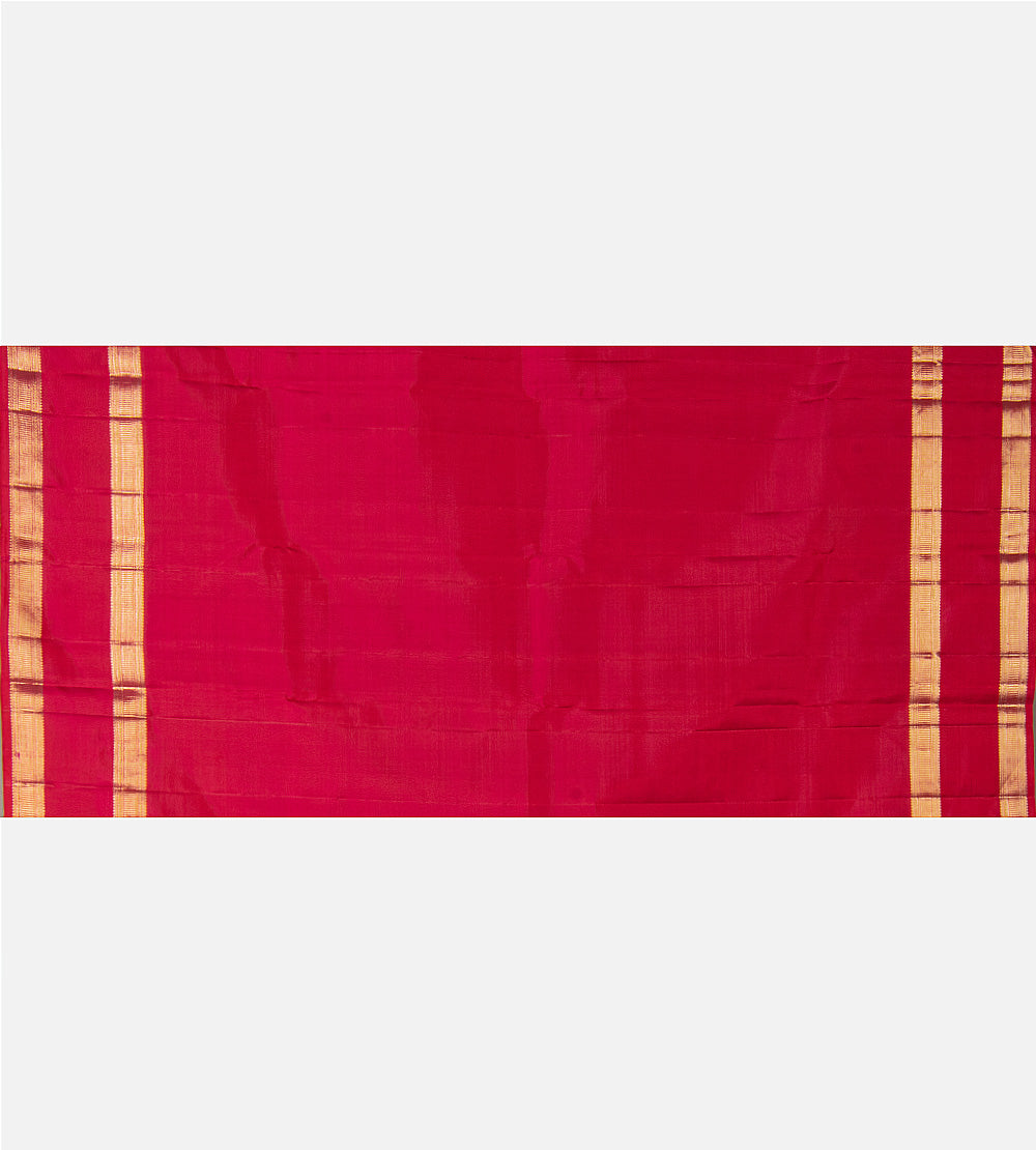 Reddish Pink Kanchipuram Silk Saree