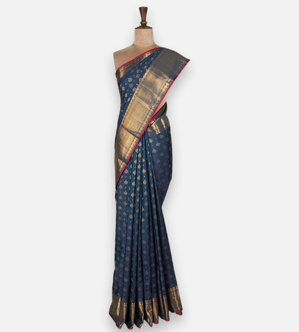 Blue Kanchipuram Silk Saree