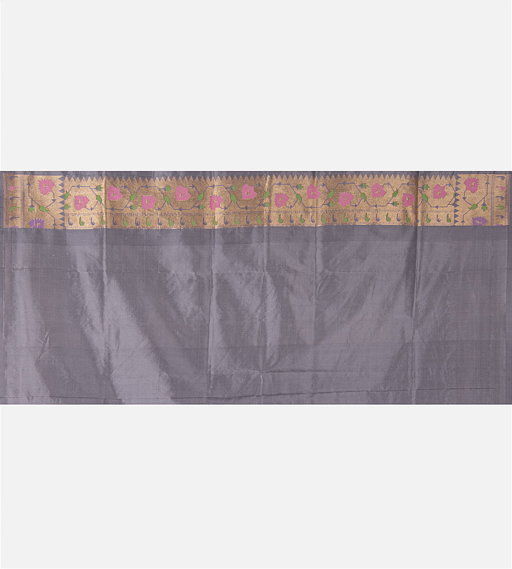 Dusty Lavender Banarasi Silk Saree