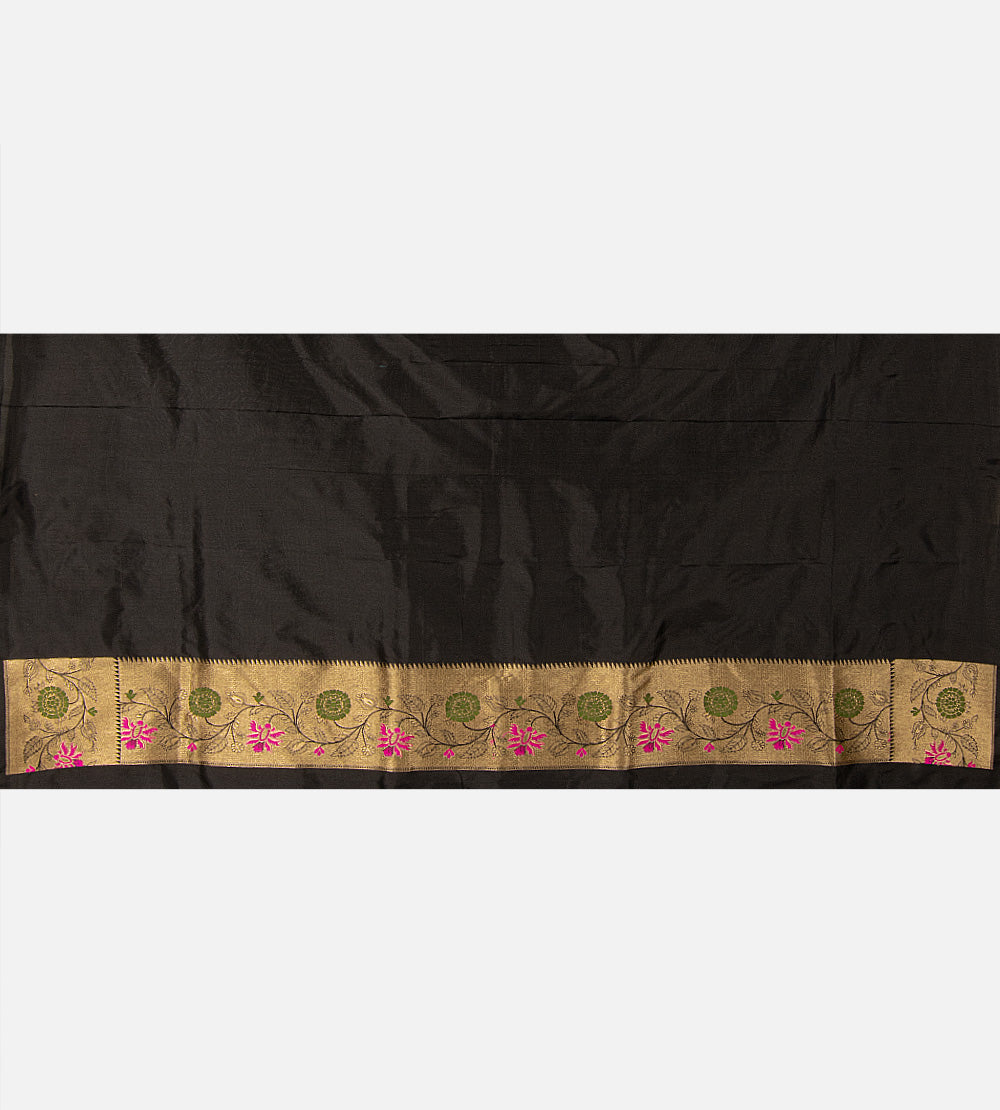 Black Banarasi Silk Saree