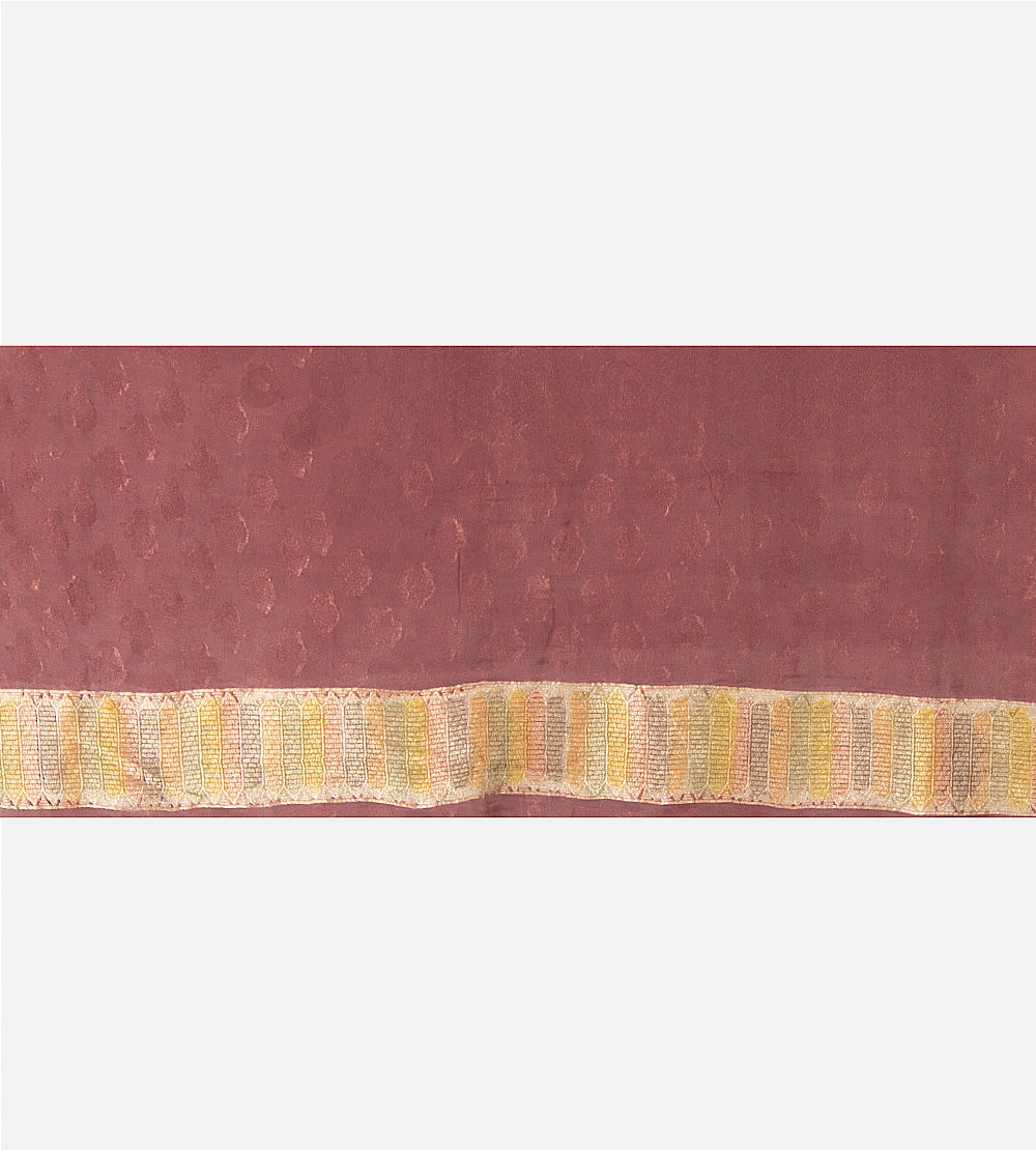Muted Mauve Banarasi Georgette Saree