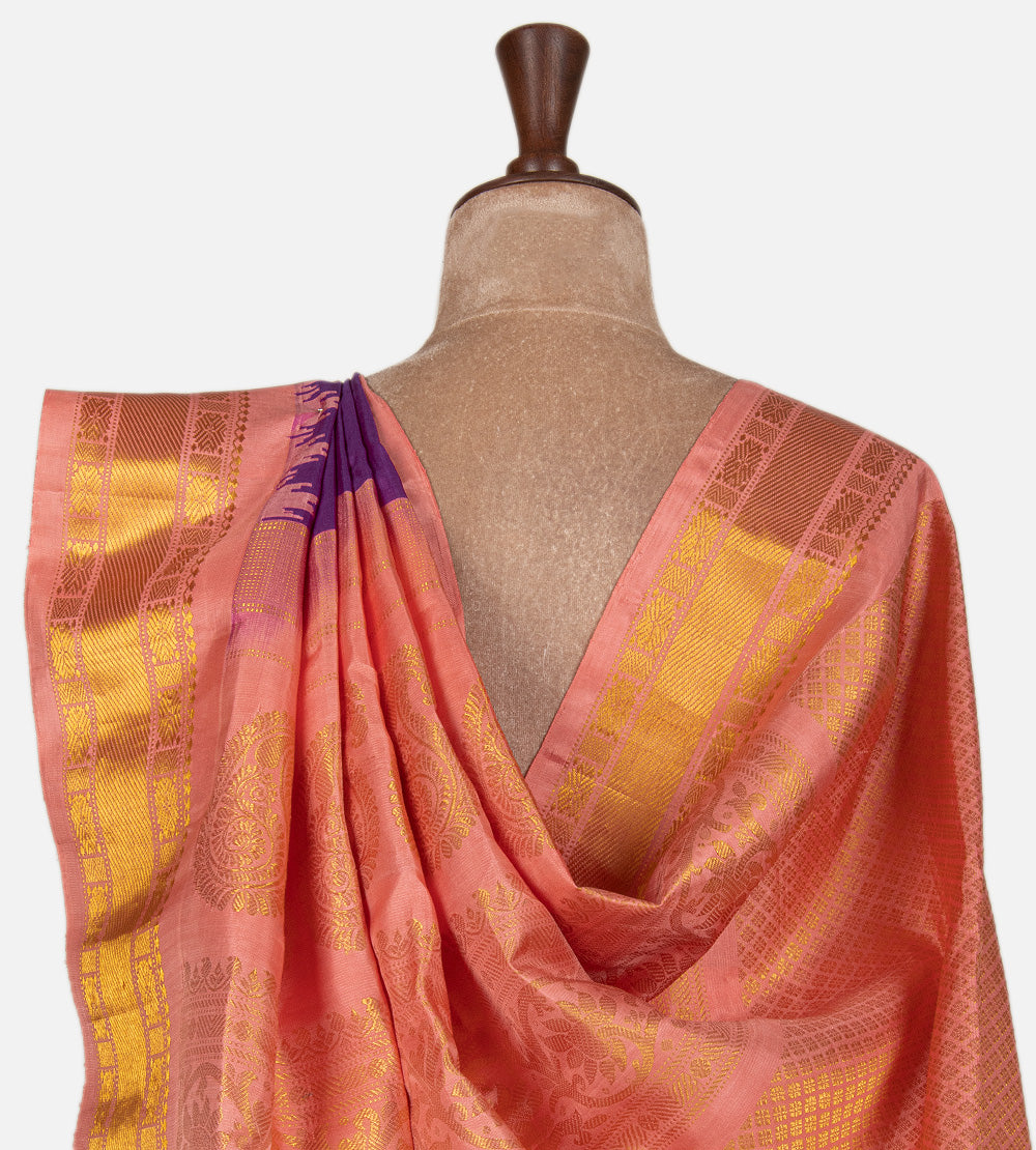 Purple Gadwal Silk Saree