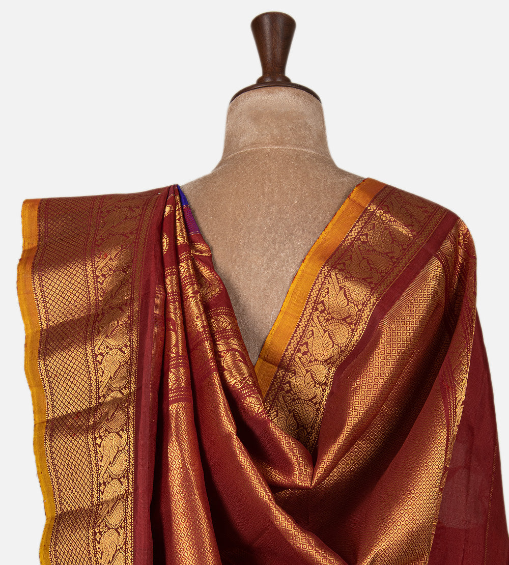 Blue Gadwal Silk Saree
