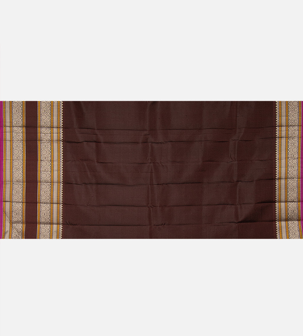 Brown Kanchipuram Silk Saree