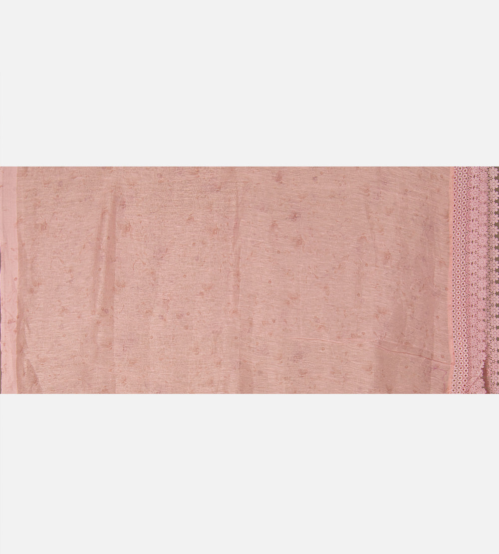 Pastel Pink Linen Saree