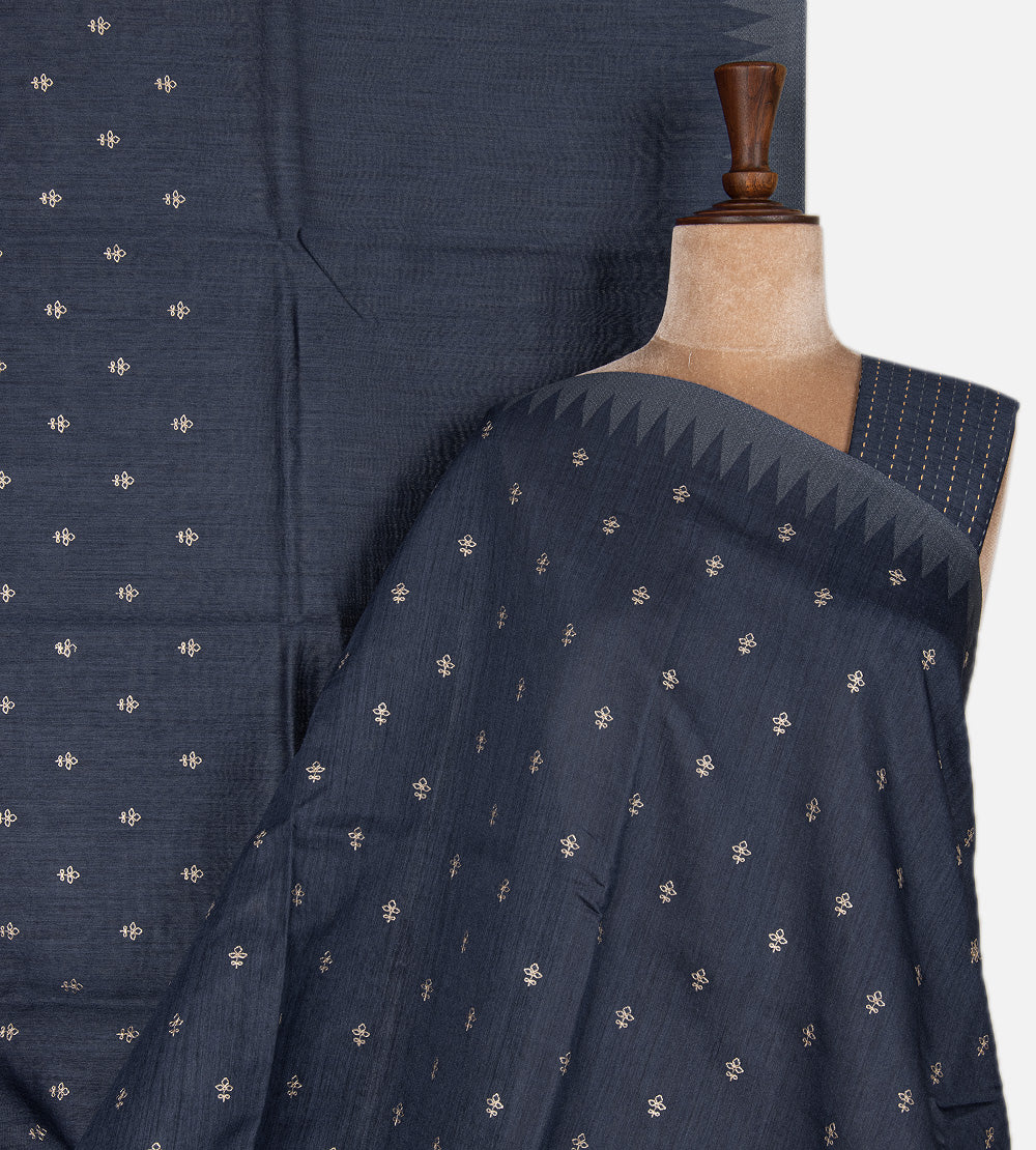 Blue Moonga Tussar Saree
