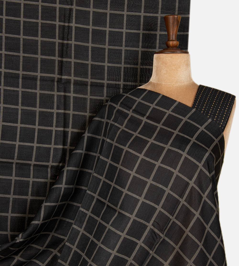 Black Moonga Tussar Saree