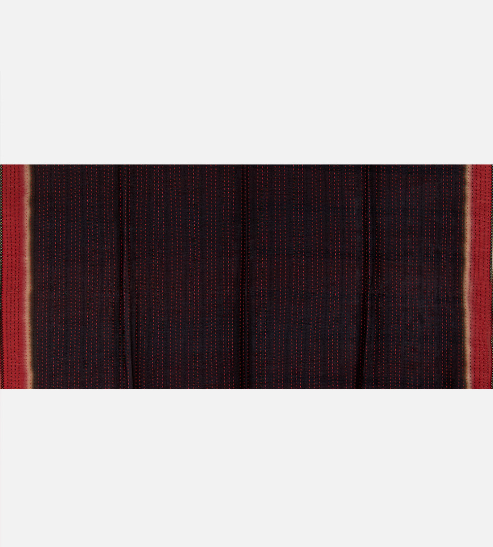 Red Moonga Tussar Saree